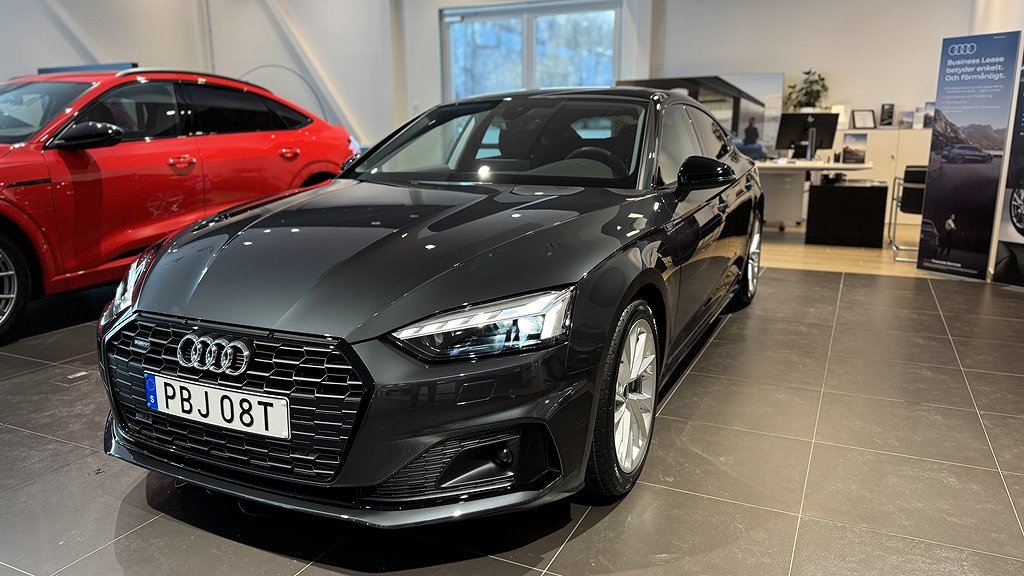 Audi A5 Sportback 45 TFSI 265 hk quattro DRAG | VÄRMARE | Svart Opti