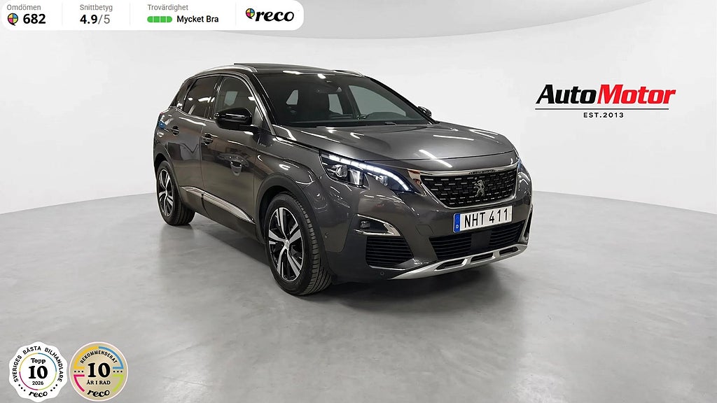 Peugeot 3008 1.6 THP GT-Line165hk Panorama/Drag/kamrem bytt/Värmare