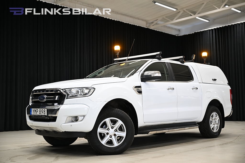 Ford ranger 160HK Automat|Limited|Dubbelhytt|Kåpa|Drag|Värmare|Moms