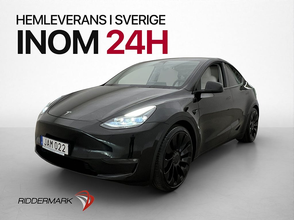 Tesla Model Y Performance AWD Ljus Interiör Moms Pano Kamera