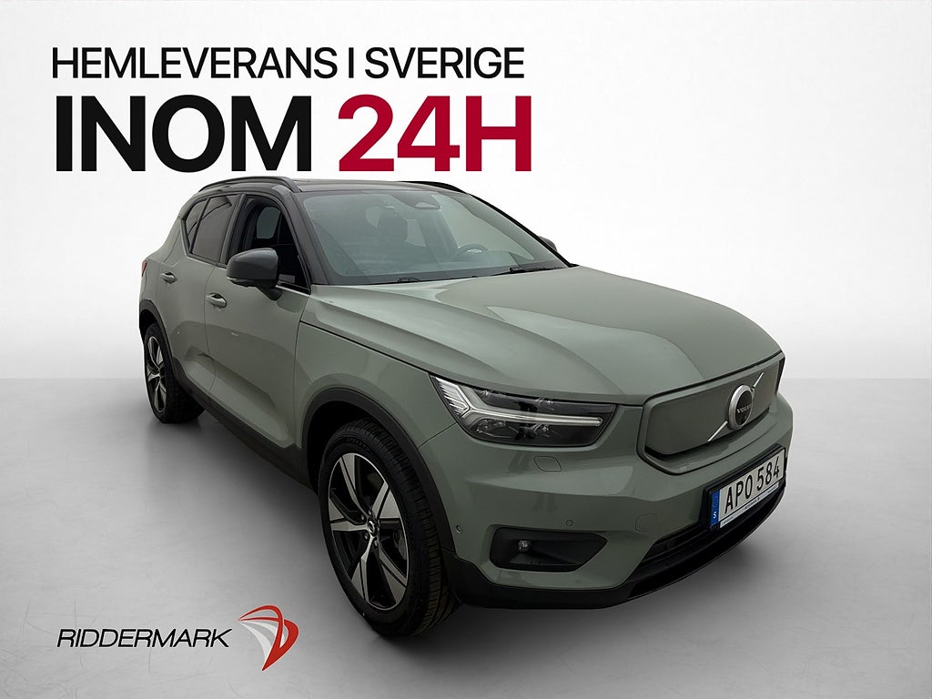Volvo XC40 Recharge Pro 360 Värm Panorama H/K CarPlay Drag