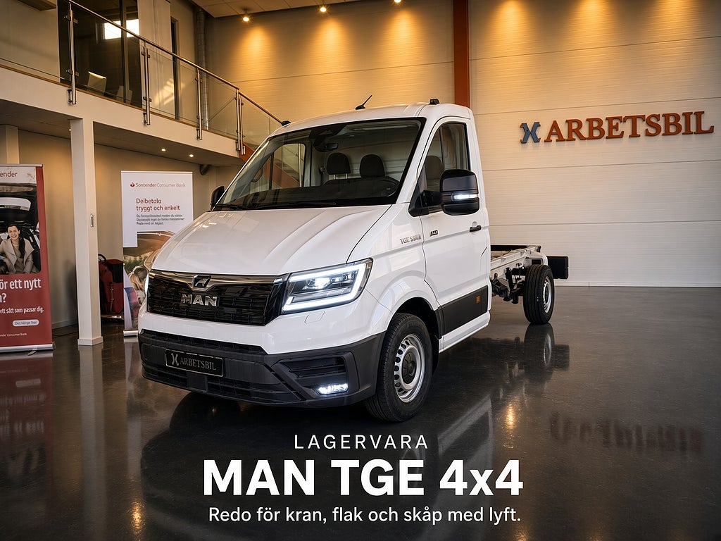 MAN TGE 3.180 4X4/180 HK/ Chassi /Lager vara