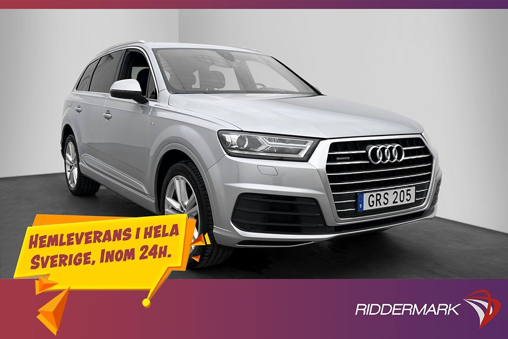 Audi Q7 TDI Q 272hk S-Line 7 Sits Bose Navi Värmare Cockpit