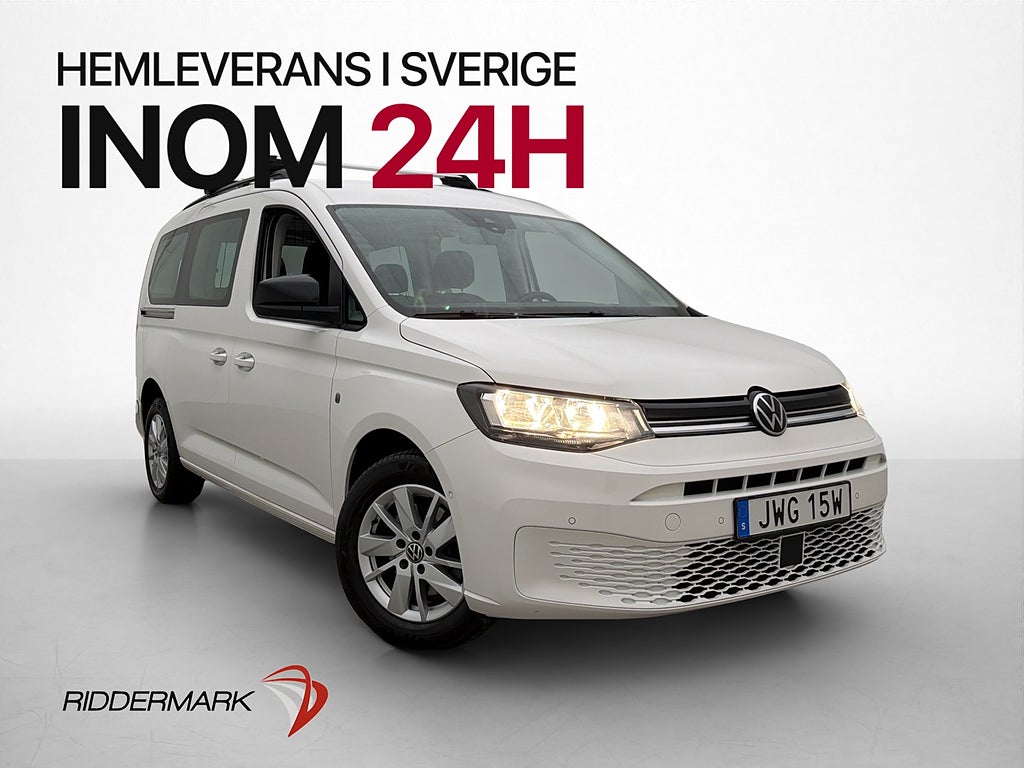 Volkswagen Caddy Maxi Life Värmare Dragkrok B-Kamera Moms