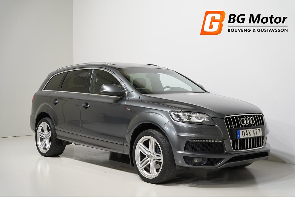 Audi Q7 3.0TDI V6 Q Aut S-Line 7Sits/D-Värm/Pano/1,99% Ränta