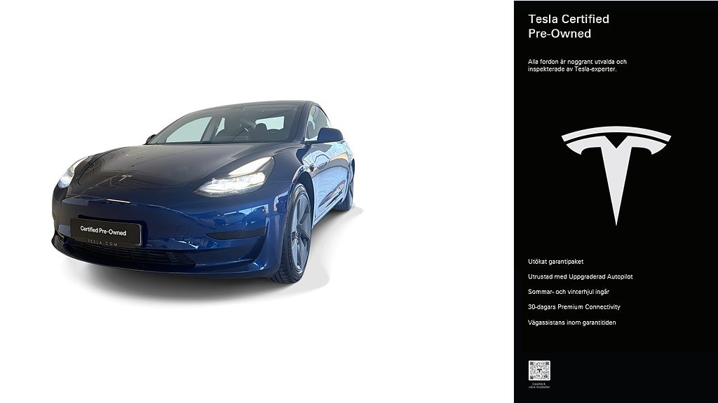 Tesla Model 3 Standard Range Plus Certified Pre-Owned 3,84% ränta