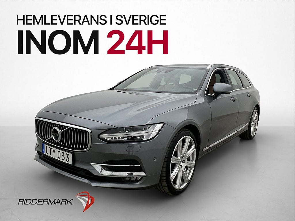 Volvo V90 D5 AWD Inscription Pano B&W HUD 360° Skinn Drag