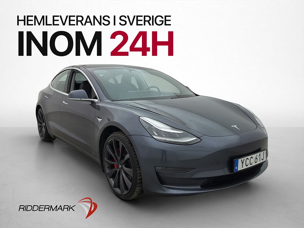 Tesla Model 3 Performance AWD Svensksåld Autopilot MOMS