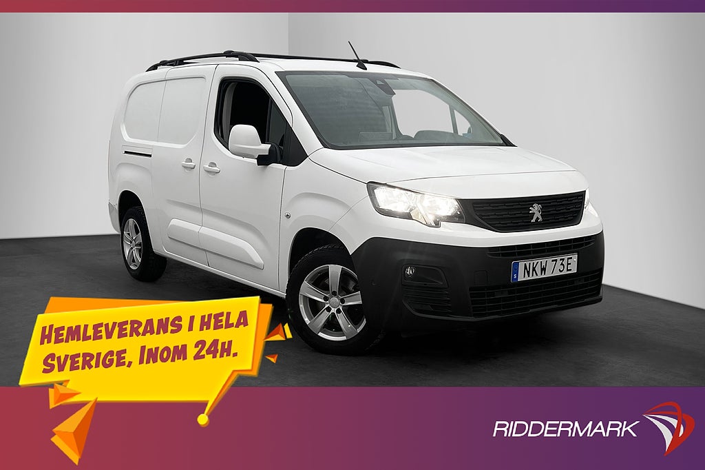 Peugeot Partner L2 130hk Värmare Dragkrok B-Kamera CARPLAY