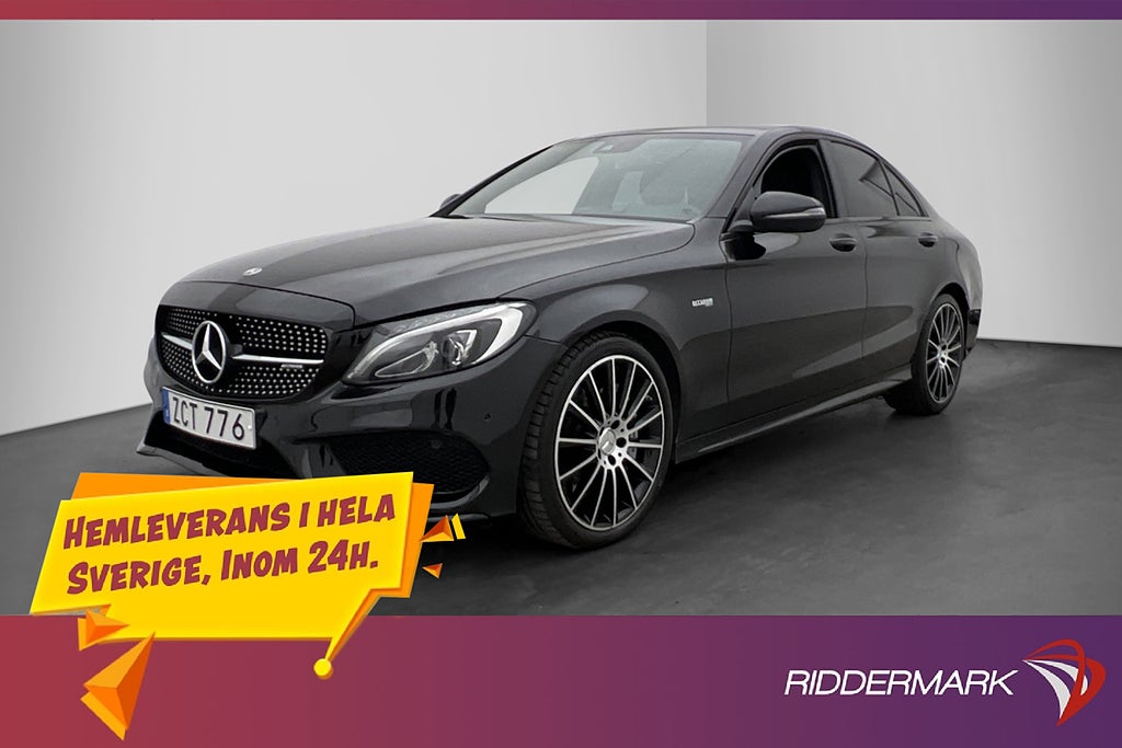 Mercedes-Benz C 43 AMG 4M 367hk Burmester Navi Kamera Skinn