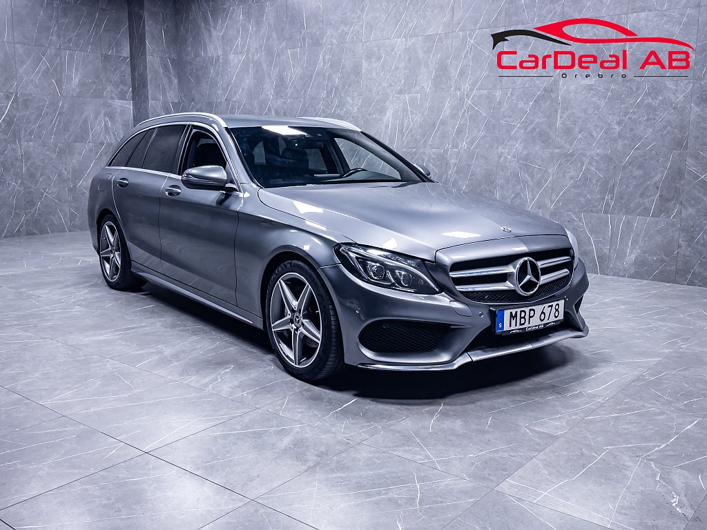 Mercedes-Benz C 220 T d 9G-Tronic 170hk AMG Line Skinn Kamera Drag MOMS