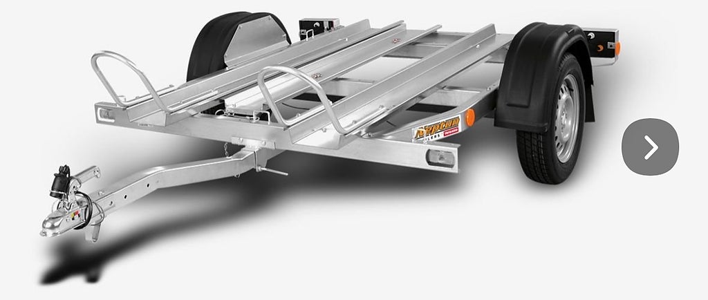 Neptun Dubbel mc släpvagn 80 km/h obromsad 