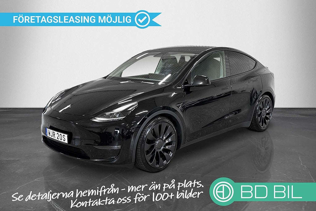 Tesla Model Y Performance AWD 21" Turbinfälgar En Ägare Dragkrok Moms
