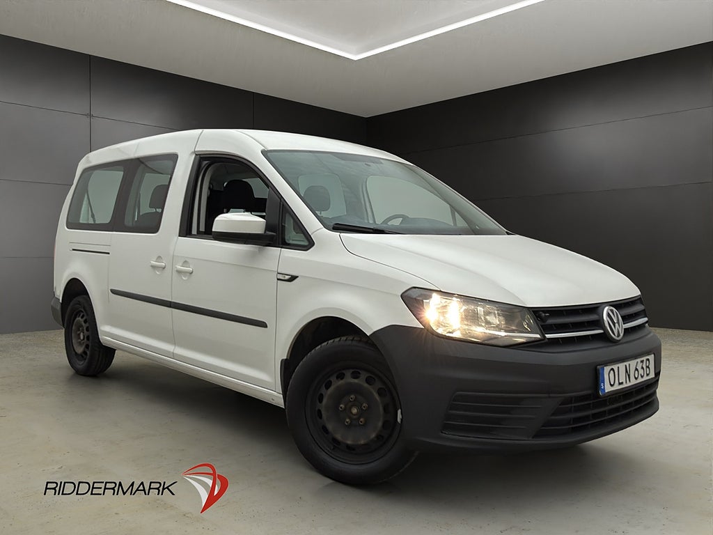 Volkswagen Caddy Maxi Life M/K-Värmare PDC Drag 7-Sits Moms