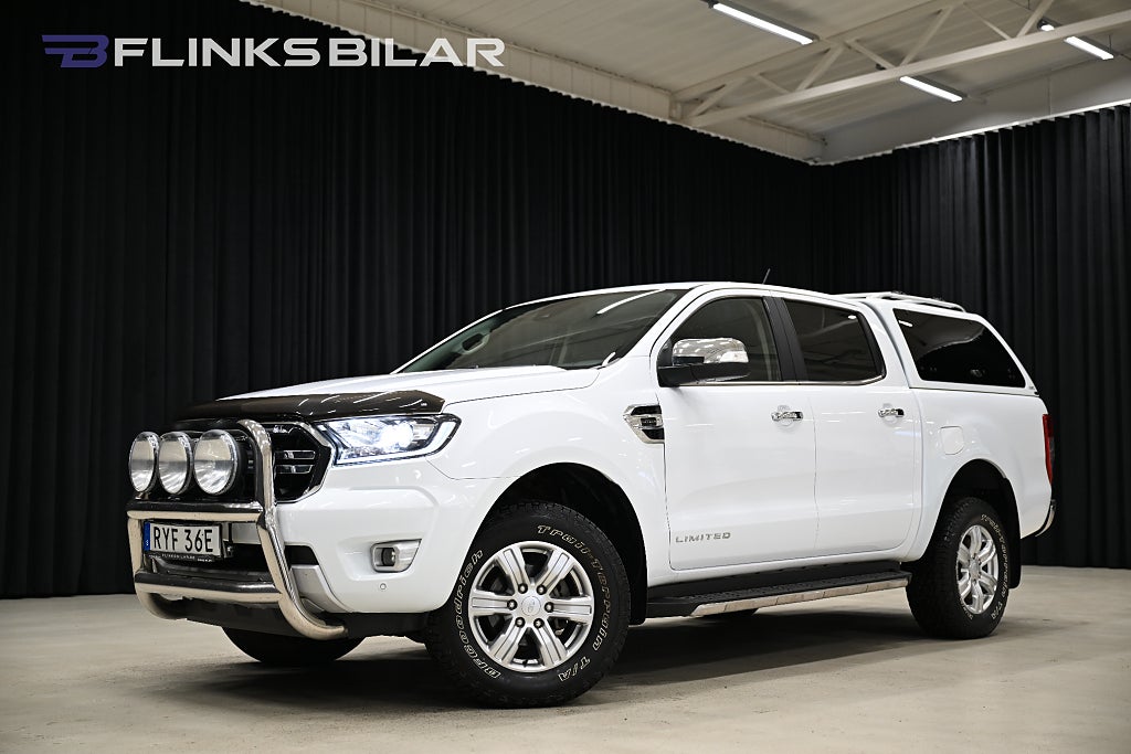 Ford ranger 213HK Automat|Limited|Kåpa|Drag|Värmare|NyKamrem|SeUtr!