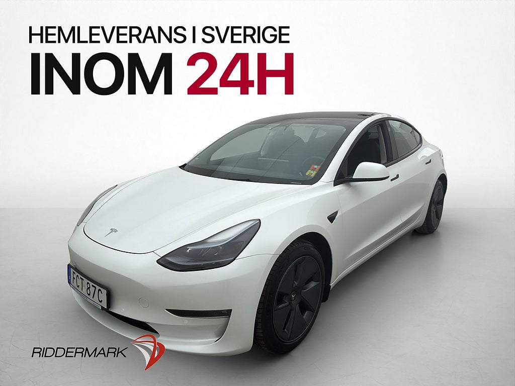Tesla Model 3 Long Range AWD Pano Värmare Kamera AP Skinn