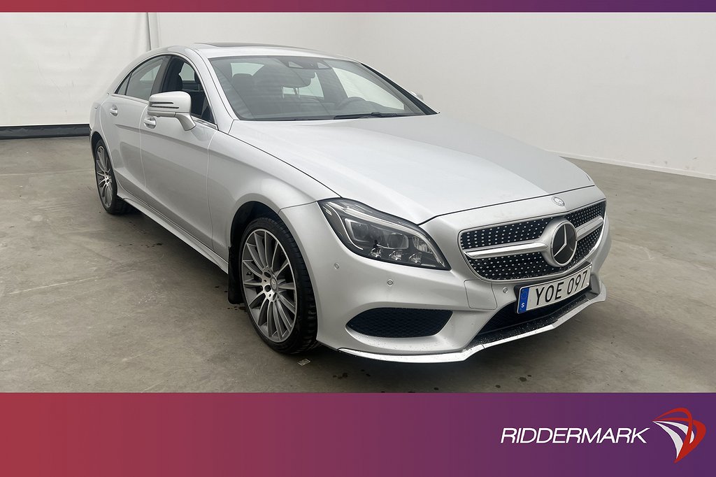 Mercedes-Benz CLS 350 d 4M 258hk AMG Värm H/K 360° Pano Luft