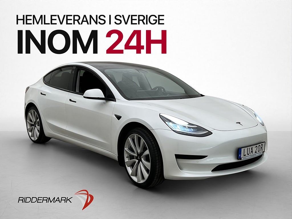 Tesla Model 3 Standard Range Plus 325hk Drag Pano SvSåld