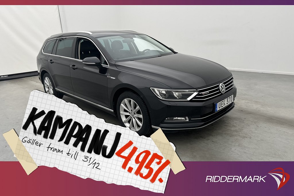 Volkswagen Passat Sportscombi 2.0 TDI 4M 190hk Kamera Drag