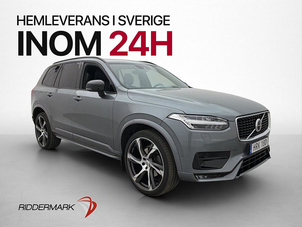 Volvo XC90 B5 AWD R-Design 7-sits Pano B&W 360° D-Värm Drag
