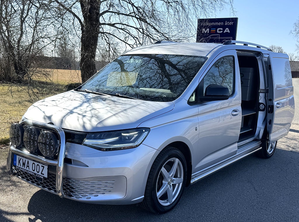 Volkswagen Caddy Maxi 122 TDI Automat Dubbelgolv med Inredning