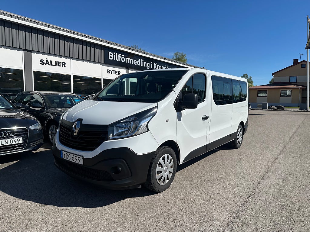 Renault Trafic Kombi 2.7t 1.6 dCi 9-Sits Navi Moms Leasebar Nybesikt