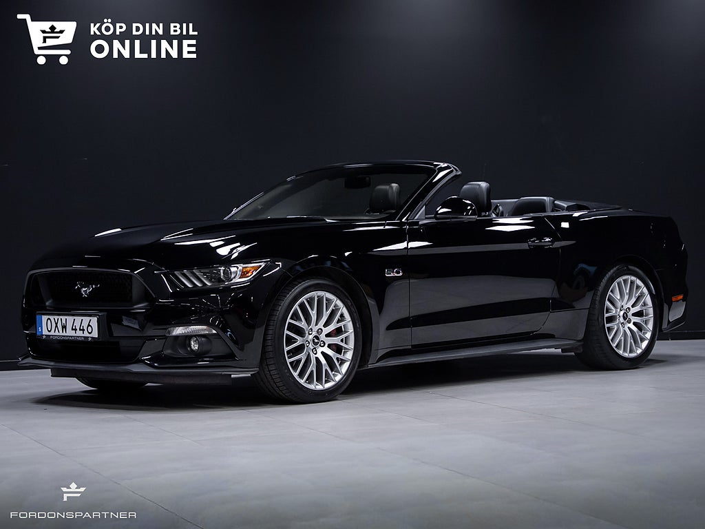 Ford Mustang GT Convertible 5,0 V8 421HK SKINN NAVI SVENSKSÅLD 