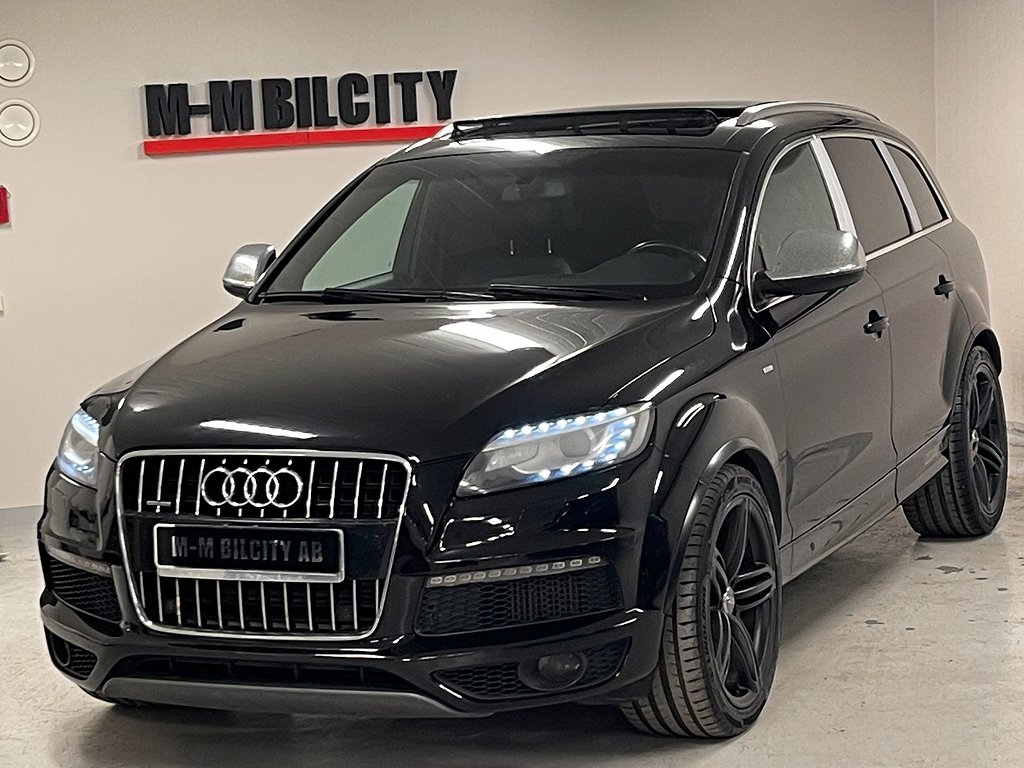 Audi Q7 3.0 TDI V6|quattro|TipTronic|S Line|7-sits|Drag