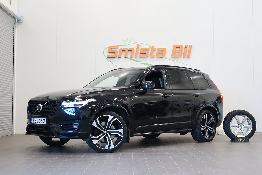 Volvo XC90 Recharge T8 AWD R-Design 7-sits B&W PANO 22' MOMS 392hk