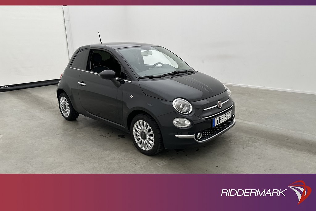 Fiat 500 1.2 69hk Lounge Panorama Låg-skatt 0,49l/Mil