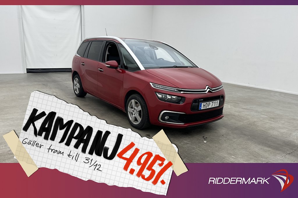 Citroën Grand C4 Picasso 130hk 7-Sits M&K-Värmar 4,95% Ränta