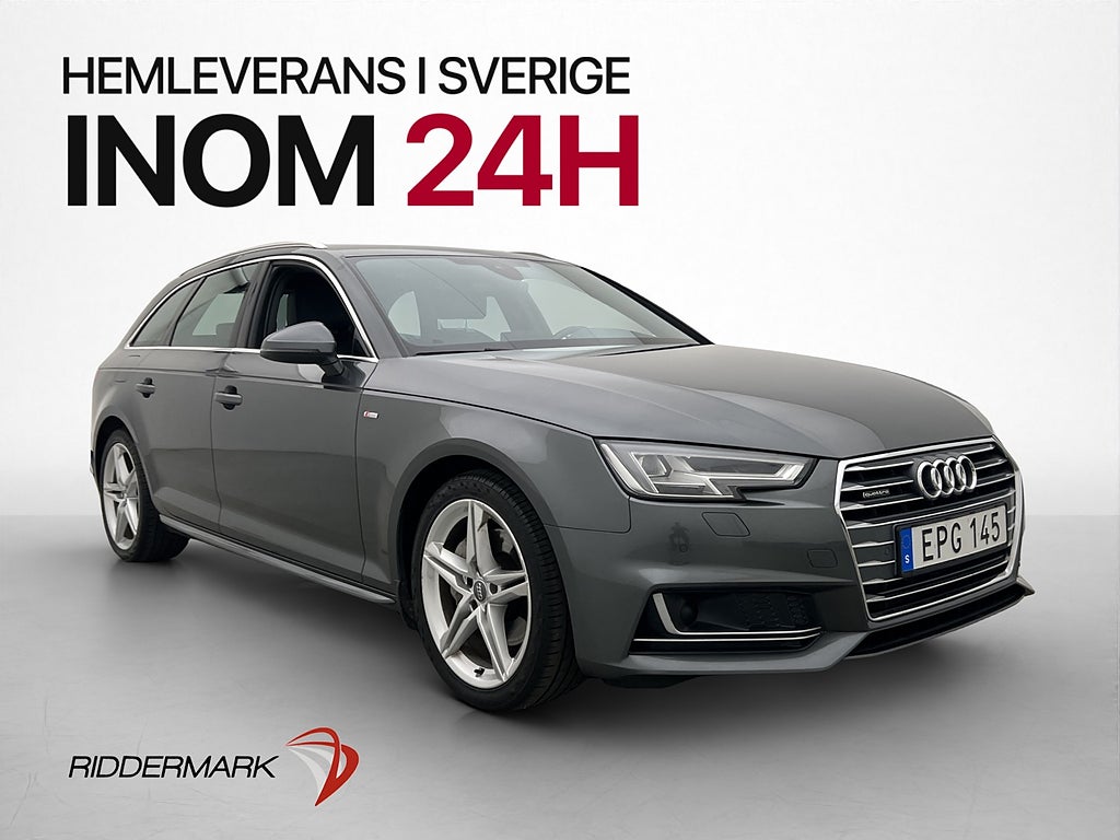 Audi A4 2.0 TDI Q 190hk S-Line Värmare P-Sensorer Drag