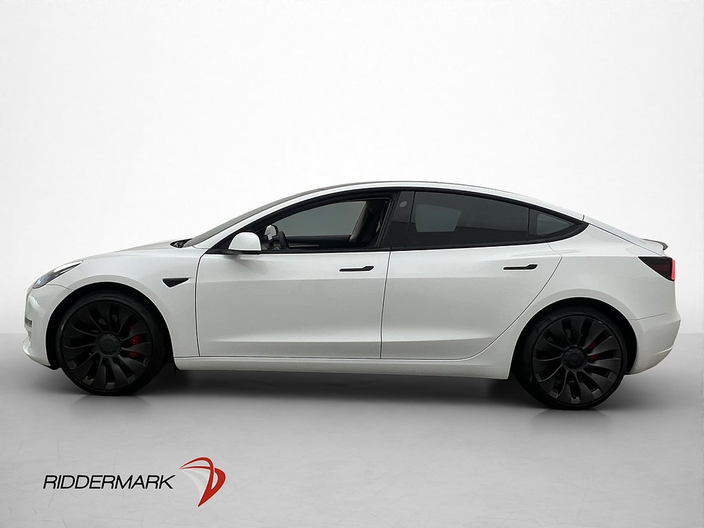 Tesla Model 3 513hk Performance AWD Värmare Pano Kamera Navi