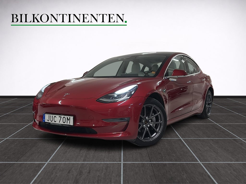 Tesla Model 3 Long Range AWD 440hk Pano Ljust Läder 1-Brukare SV-Såld