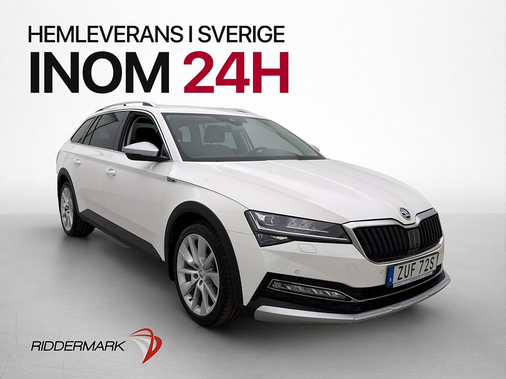 Skoda Superb Scout 2.0 TDI 4x4 Drag Canton Kamera Värmare