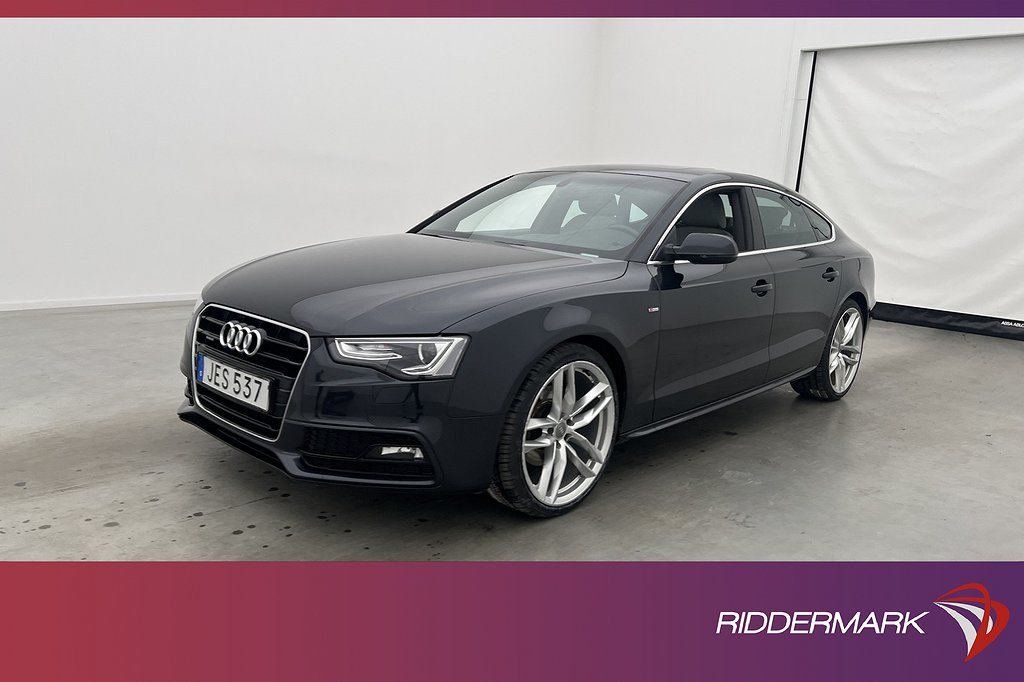 Audi A5 Sportback 2.0 TDI Q 190hk S-Line Pano P-Värm Skinn