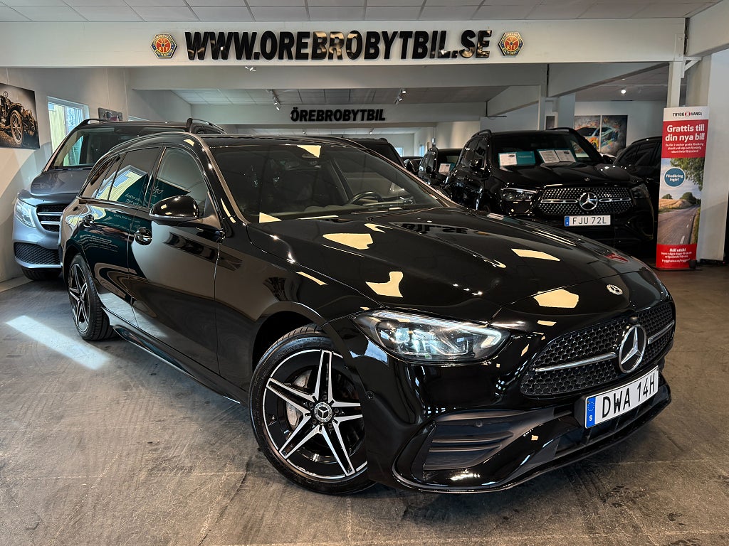 Mercedes-Benz C 300 T e 9G-Tronic AMG Line Drag Värmare Night Gps 