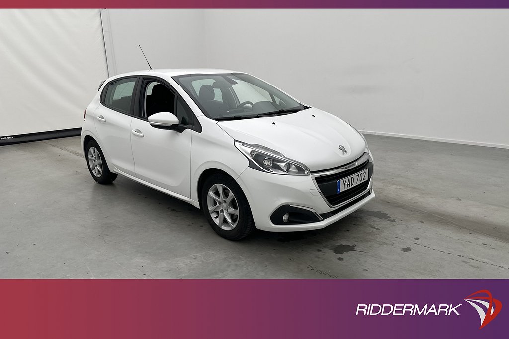 Peugeot 208 1.2 VTi 82hk Farthållare Låg-skatt 0,42l/Mil