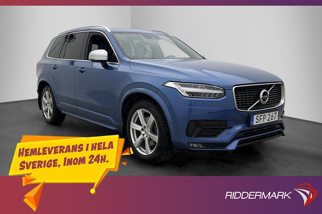 Volvo XC90 T6 AWD 320hk R-Design 7-Sits B&W Pano HUD Drag