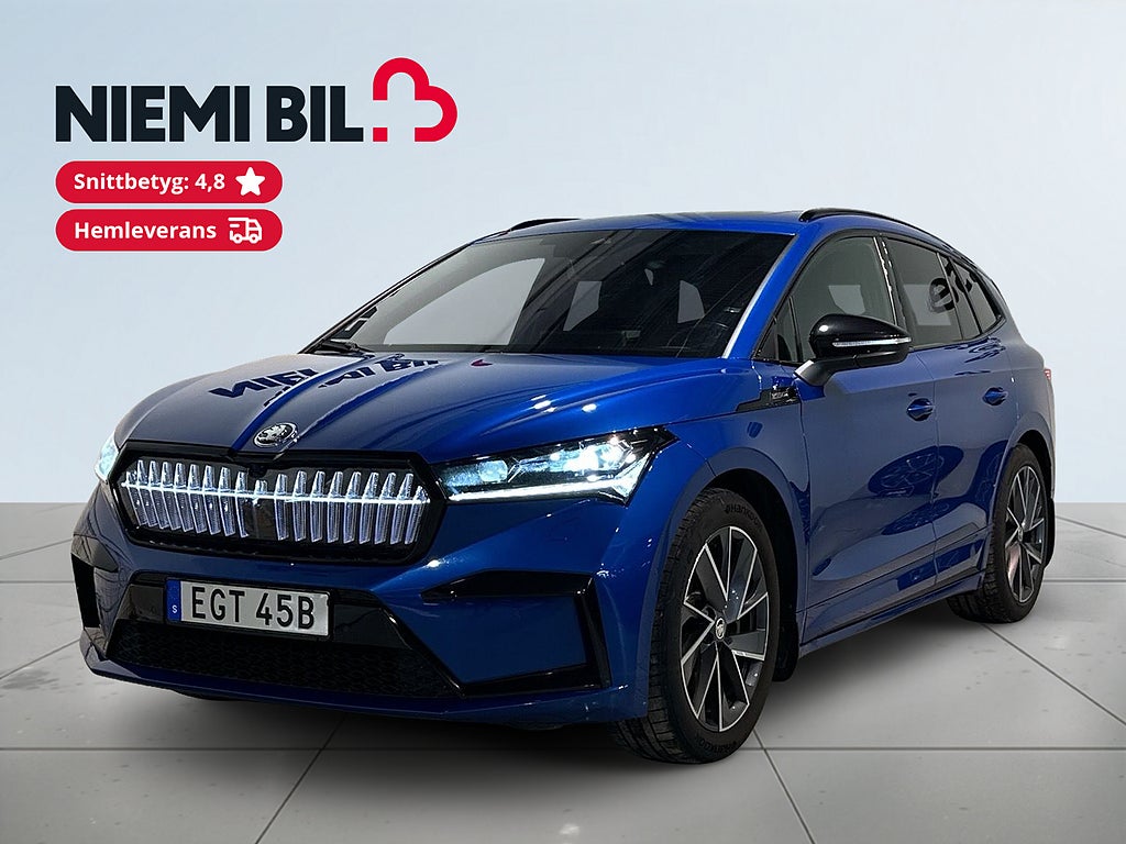 Skoda Enyaq iV AWD iV80x Drag Pvärm Psens Pano Kamera GPS CarPlay SoV