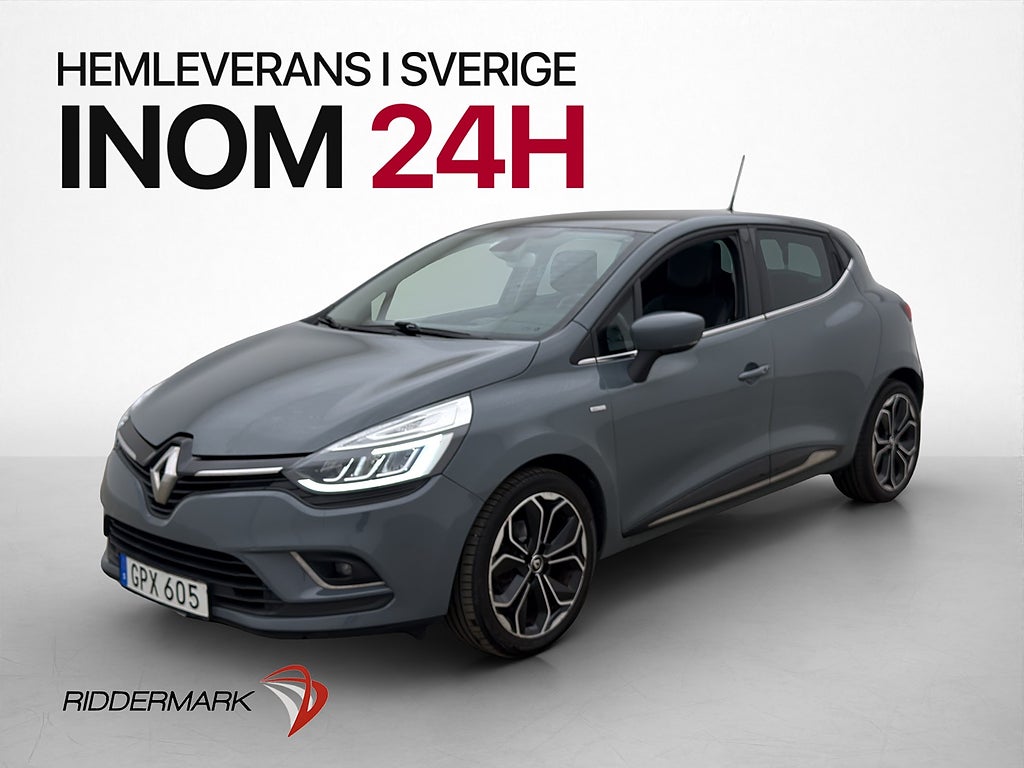 Renault Clio 0.9 TCe 90hk Stylepaket Svart Pano Halvskinn