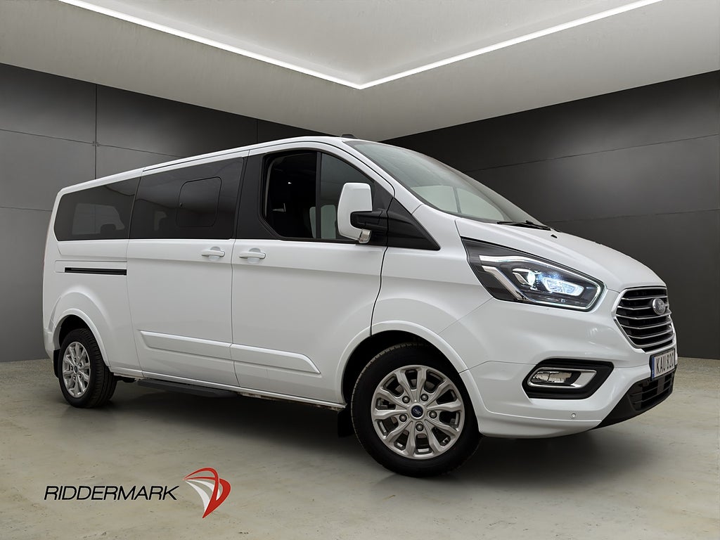 Ford Tourneo Custom 185hk Lång Värm B-Kam CARPLAY 8-Sit Moms