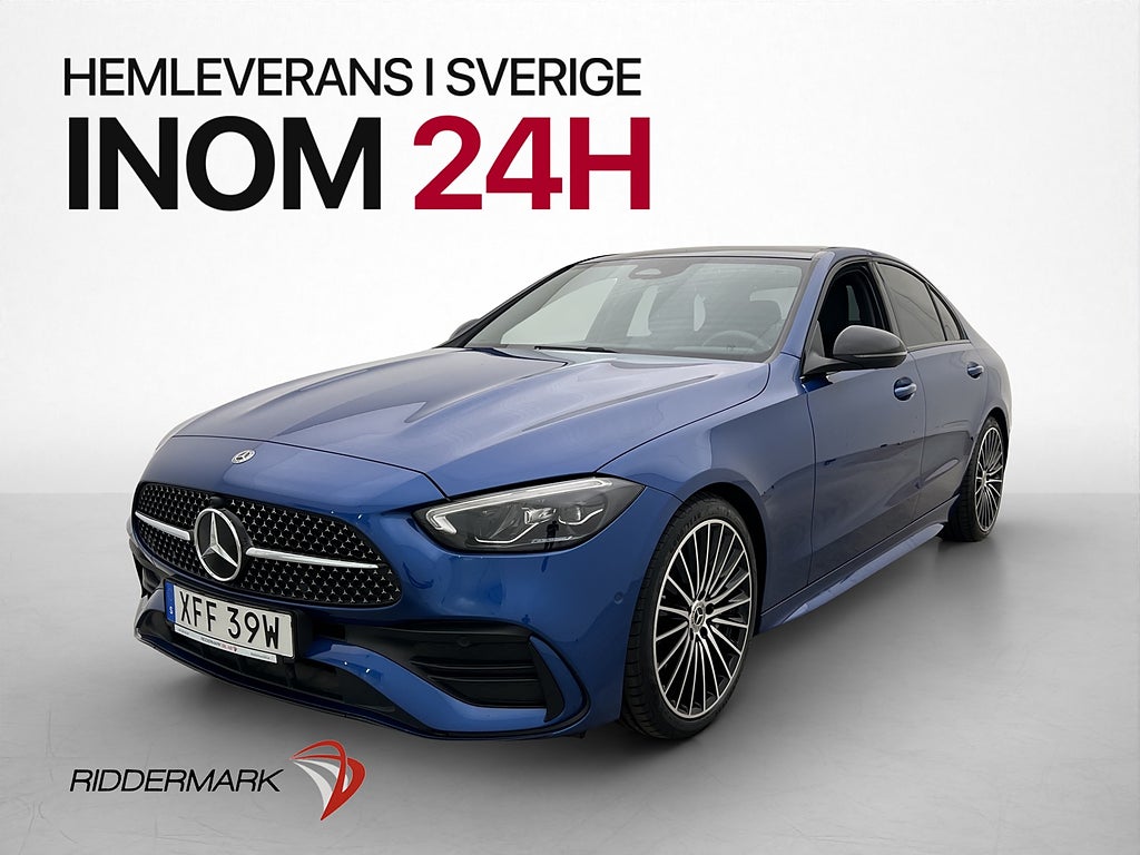 Mercedes-Benz C200 204hk 4M AMG Värmare Pano Burmester Drag