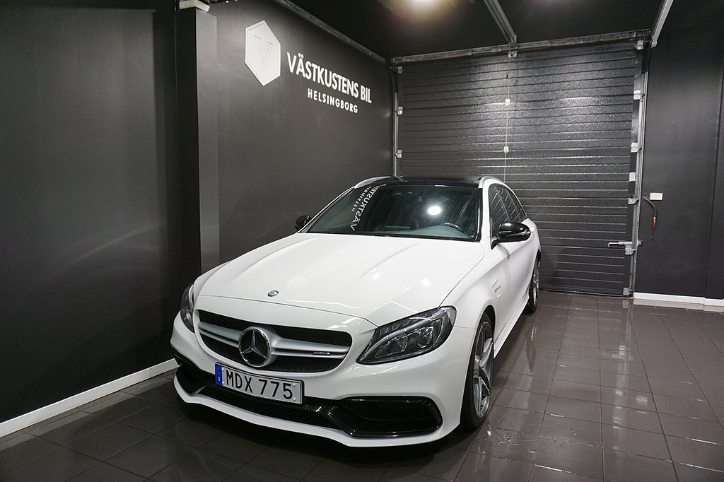 Mercedes-Benz C 63 T AMG Speedshift MCT, Sv-Såld, Pano, Burm 476hk