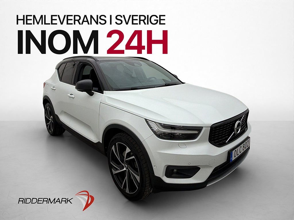 Volvo XC40 D4 AWD 190hk R-Design Pano H/K  360° D-Värm Drag