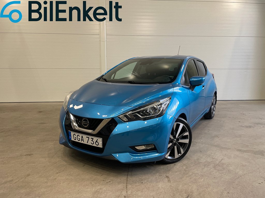 Nissan Micra 0.9 Turbo Tekna 360* Läder M-Värme GPS 2017 90hk