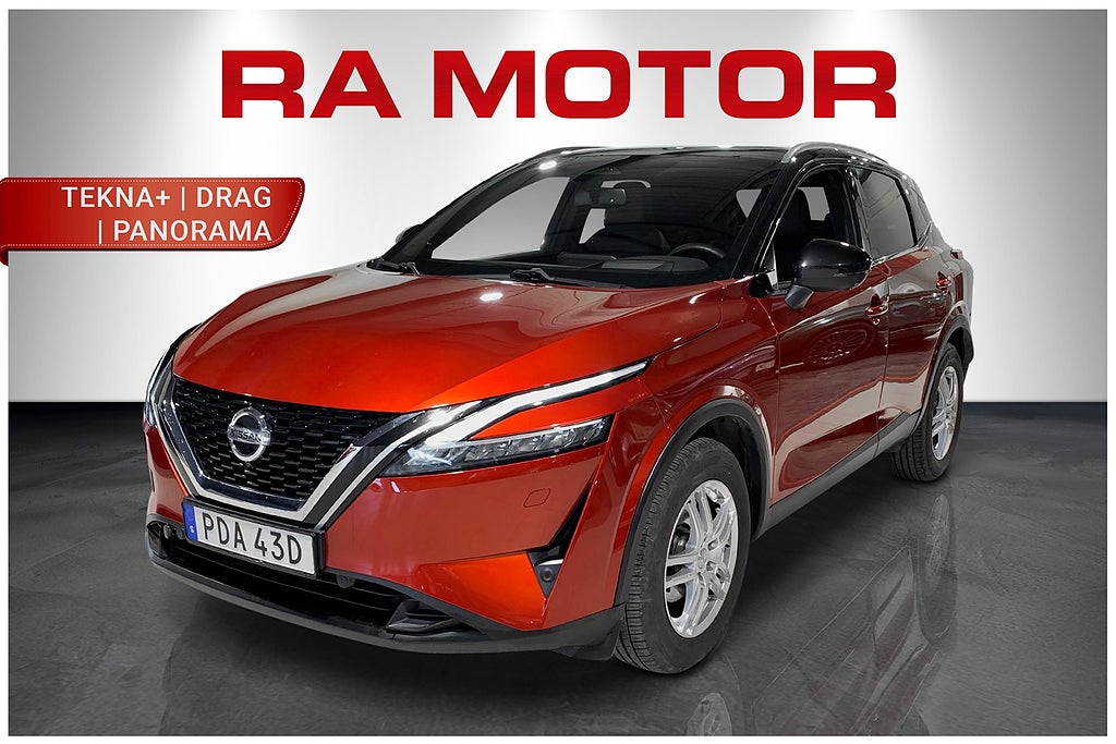 Nissan Qashqai 1.3 158hk Tekna+ |Drag|Pano|Läder|HUD|Kamera| 2022