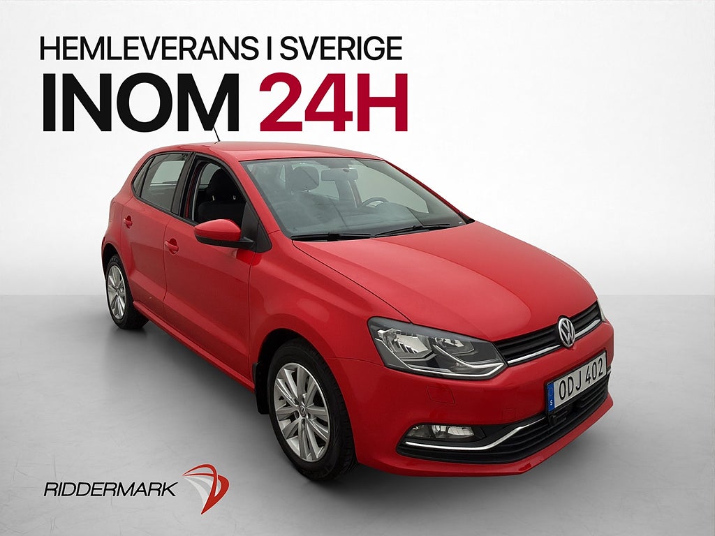 Volkswagen Polo 1.2 TSI 90hk Base Motorvärmare Bluetooth