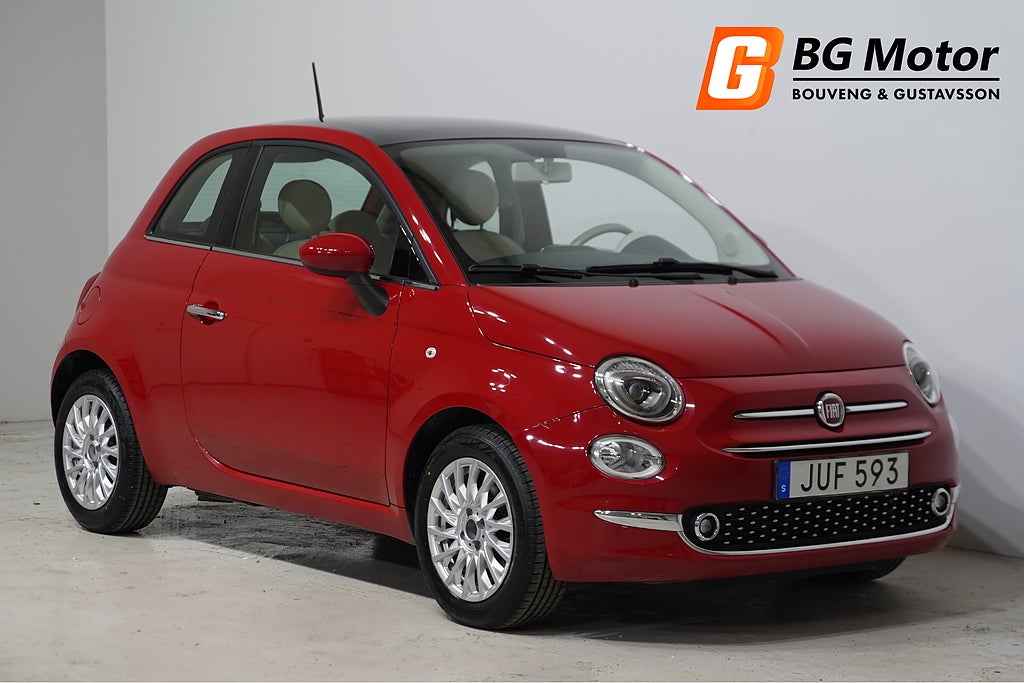 Fiat 500 1.2 69HK Taklucka/Bluetooth/AC/448kr skatt