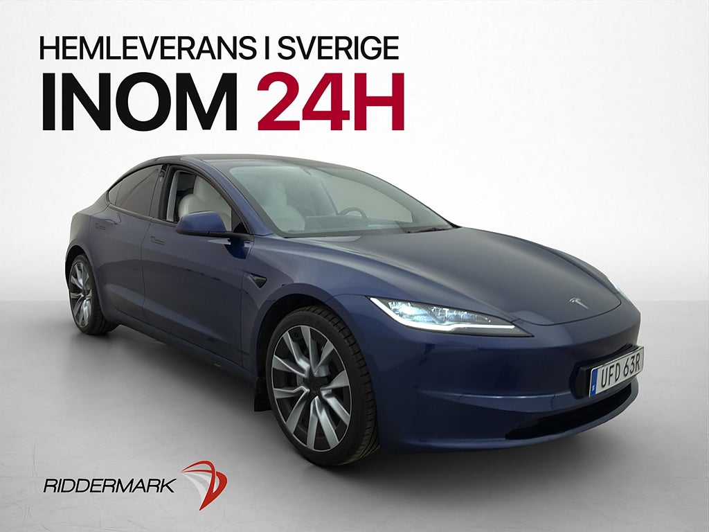Tesla Model 3 Long Range AWD AP Ljus interiör Pano Sv.Såld